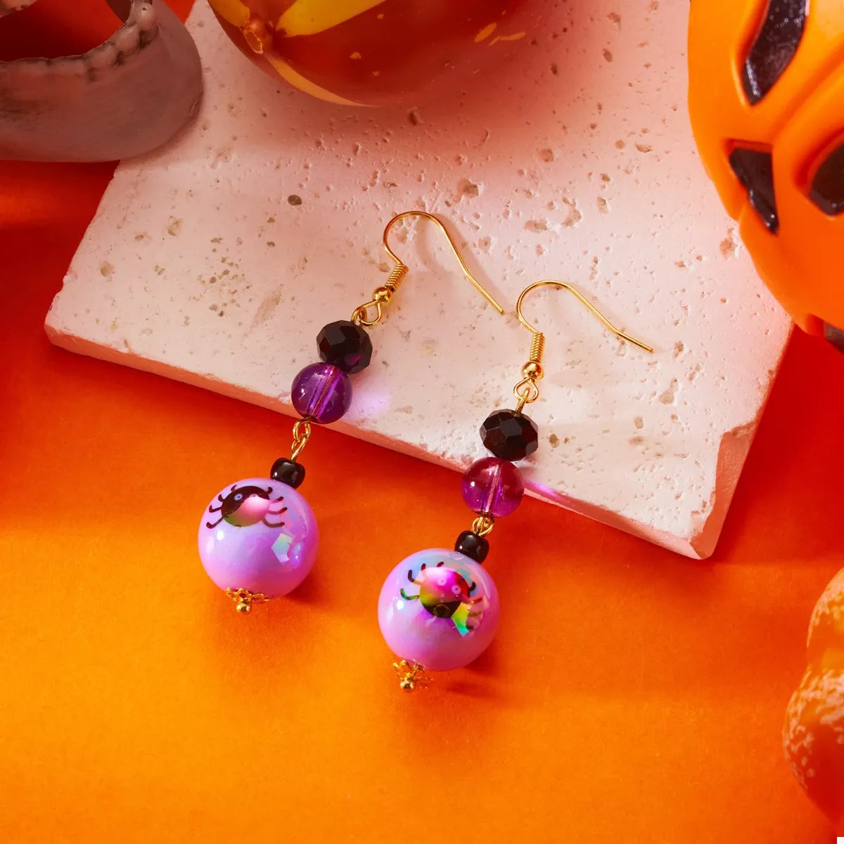 Fashorio Purple / One Size Halloween Acrylic Drop Earrings