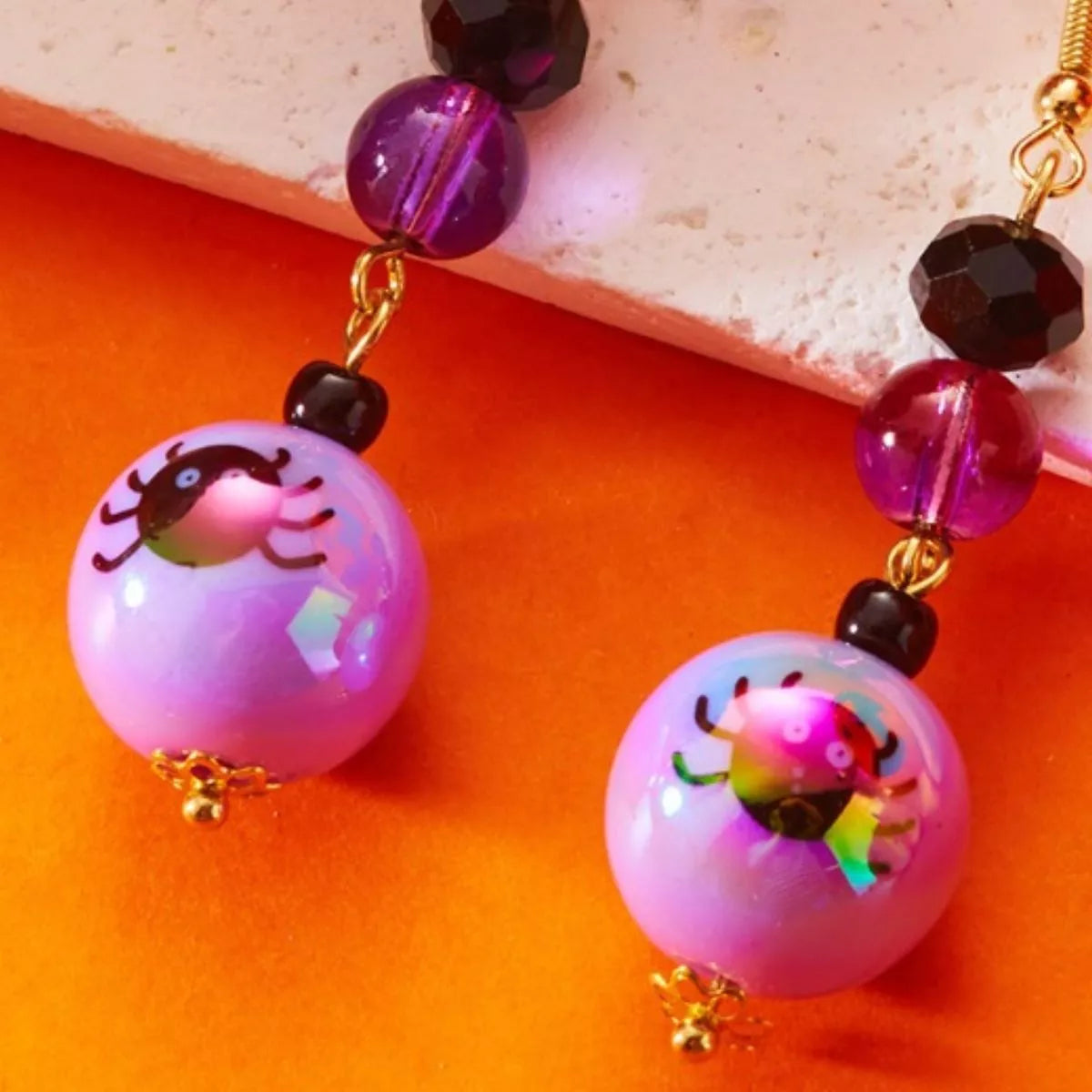 Fashorio Purple / One Size Halloween Acrylic Drop Earrings
