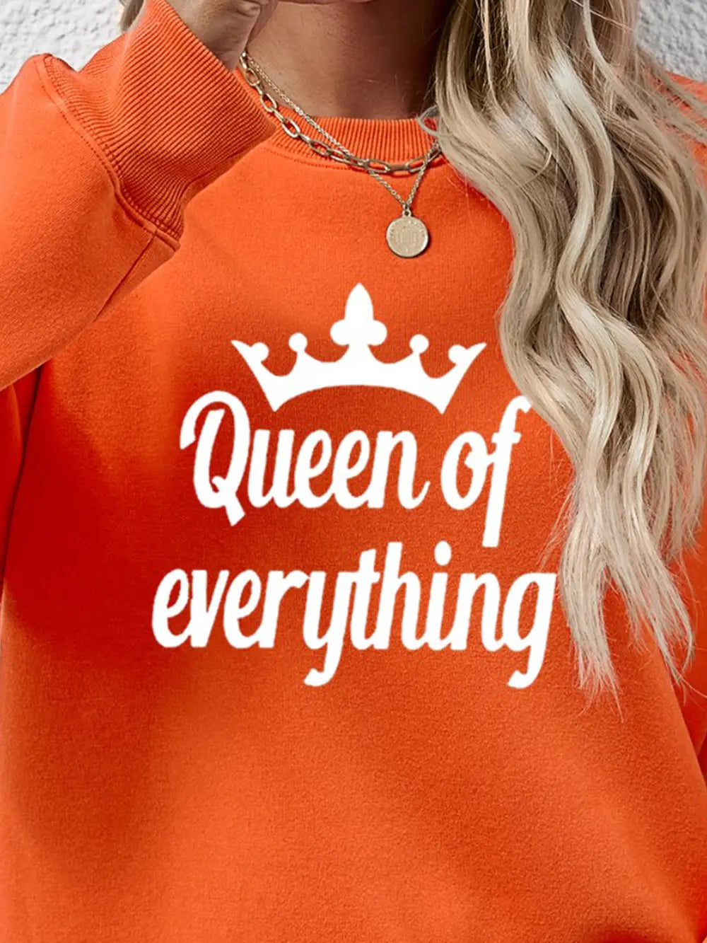 Fashorio QUEEN OF EVERYTHING Round Neck Sweatshirt