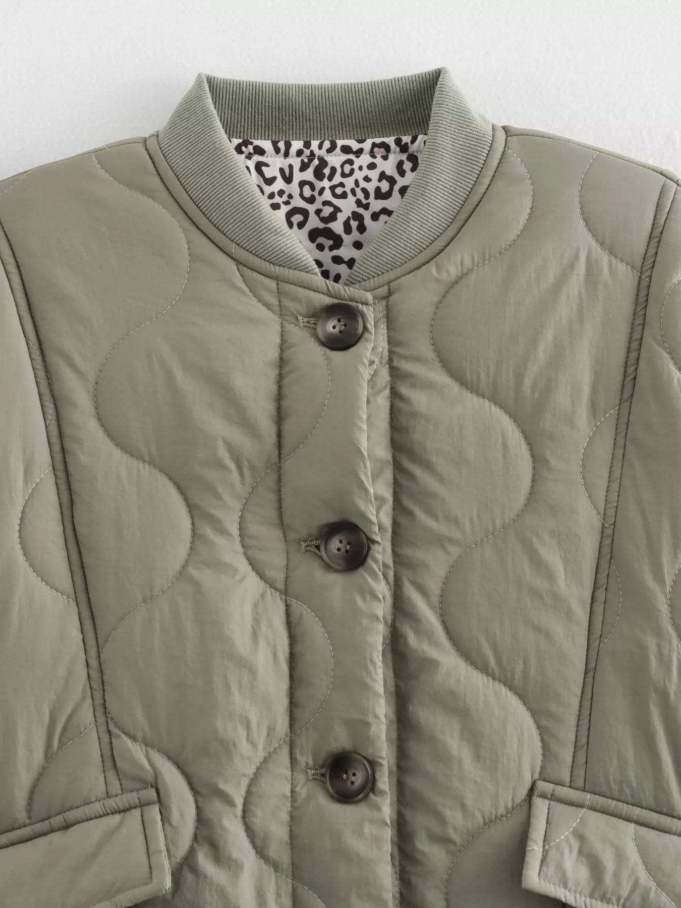 Fashorio Quilted Button-Down Lightweight Jacket