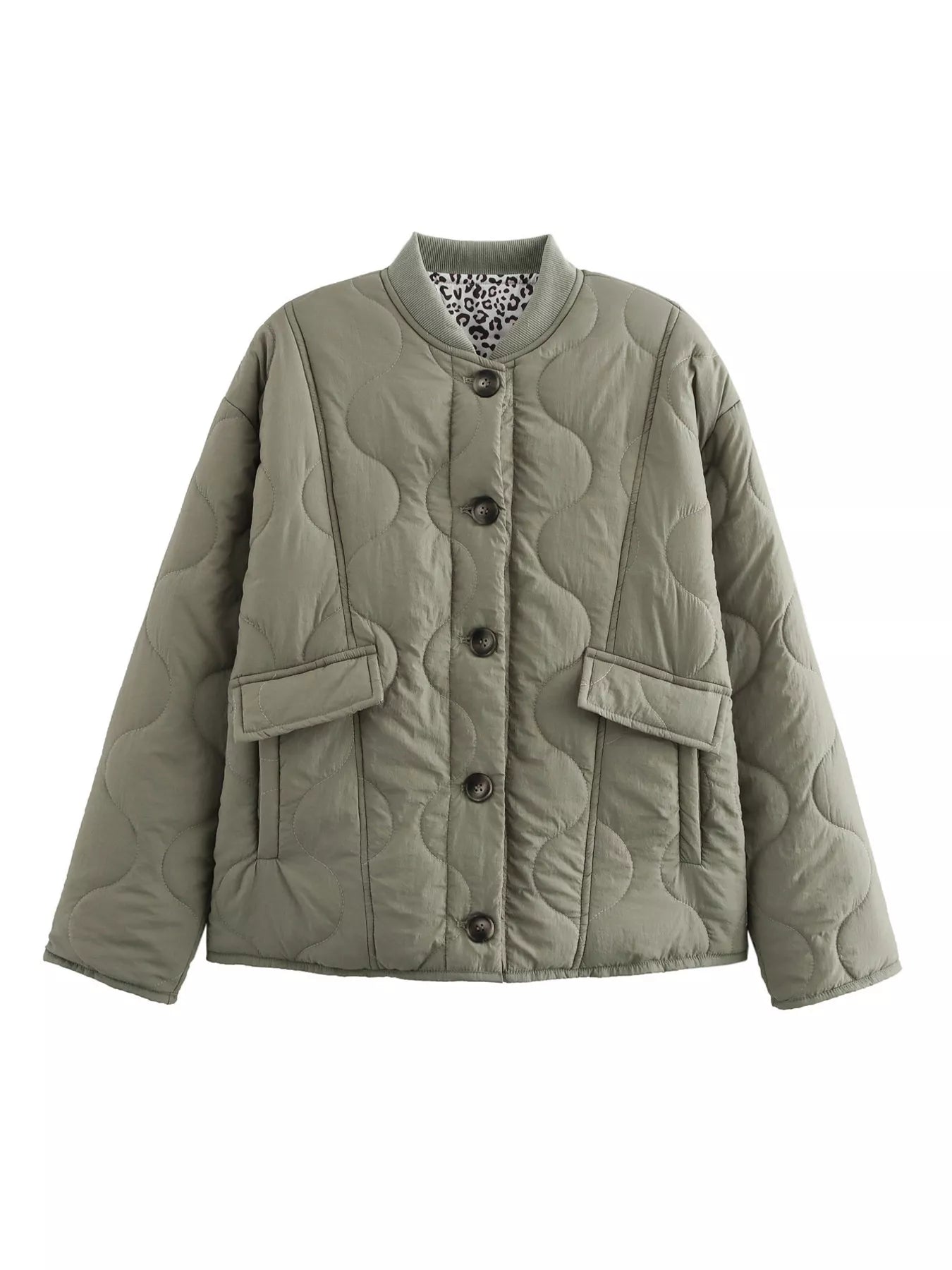 Fashorio Quilted Button-Down Lightweight Jacket