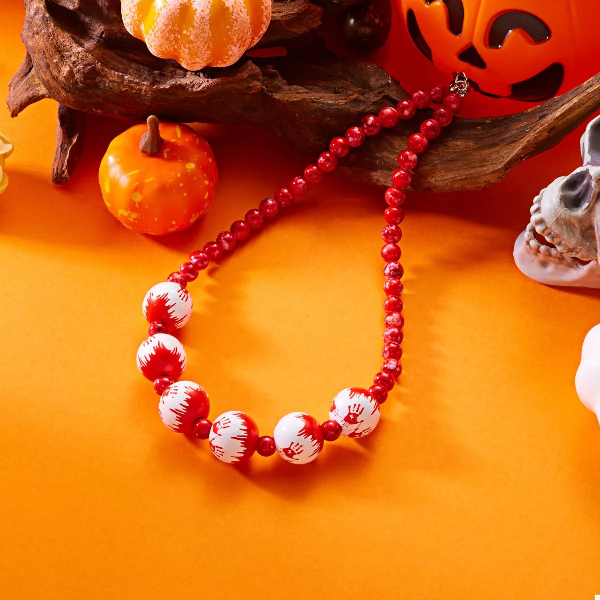 Fashorio Red / One Size Halloween Necklace and Bracelet Jewelry Set