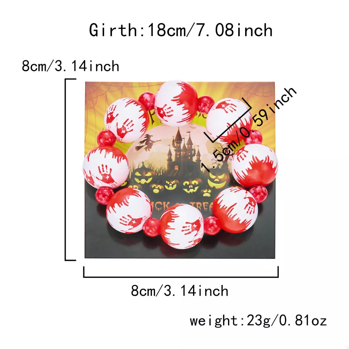 Fashorio Red / One Size Halloween Necklace and Bracelet Jewelry Set