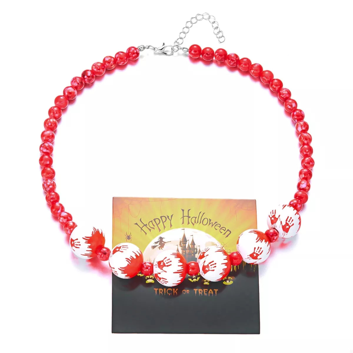 Fashorio Red / One Size Halloween Necklace and Bracelet Jewelry Set