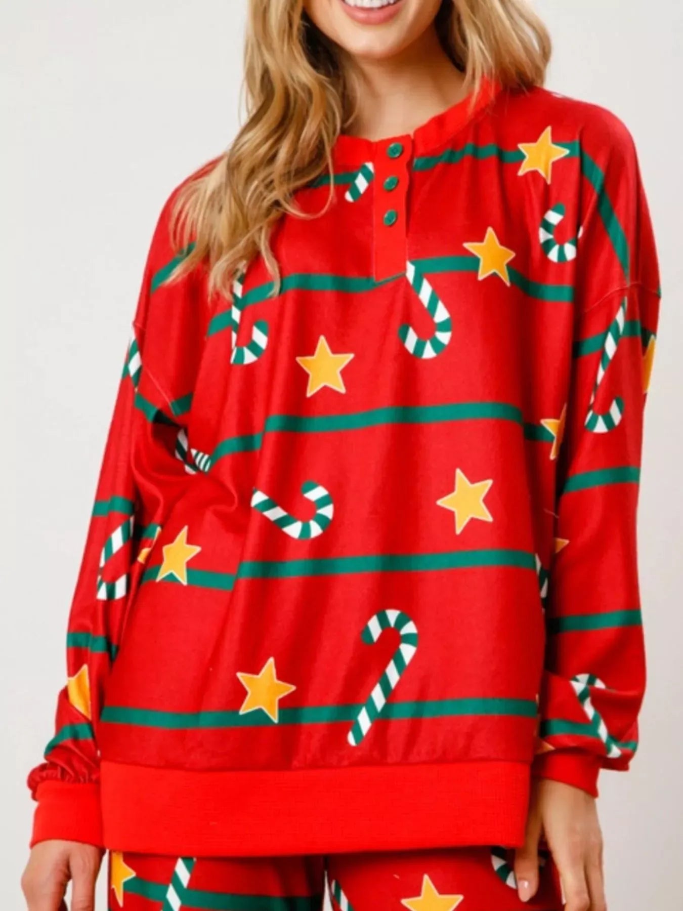 Fashorio Red / S Christmas Long Sleeve Top and Pants Lounge Set