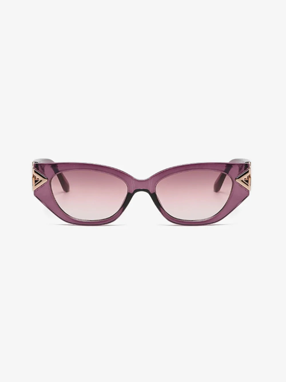 Fashorio Red-Violet / One Size Polycarbonate Frame Cat-Eye Sunglasses