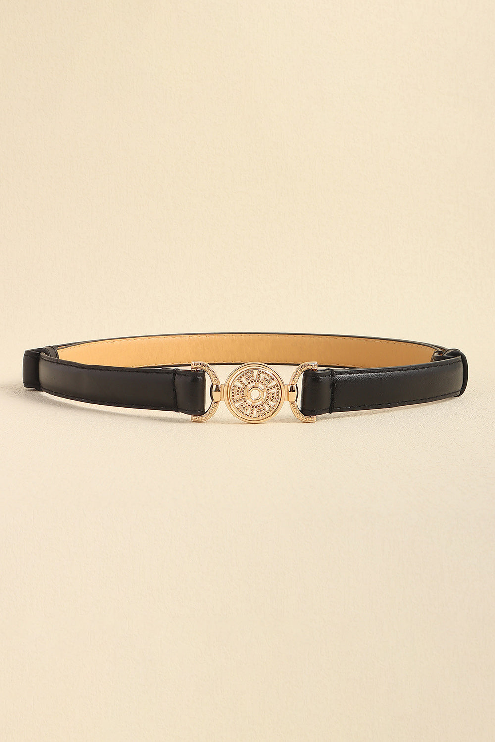 Fashorio Rhinestone Decor PU Leather Belt