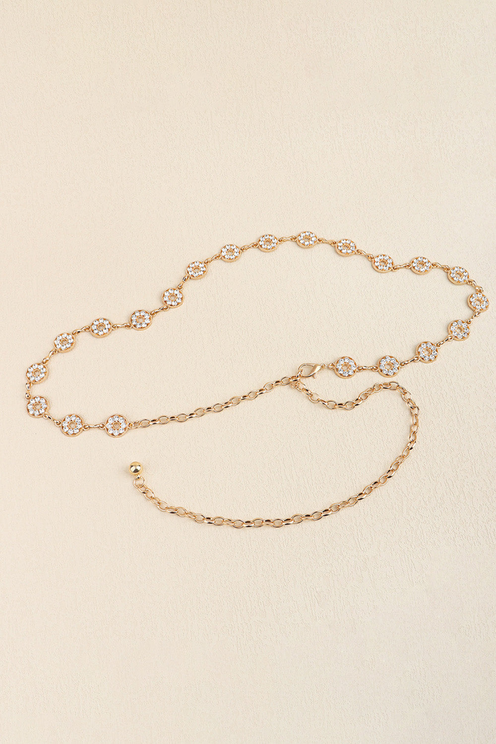 Fashorio Rhinestone Decor Zinc Alloy Belt