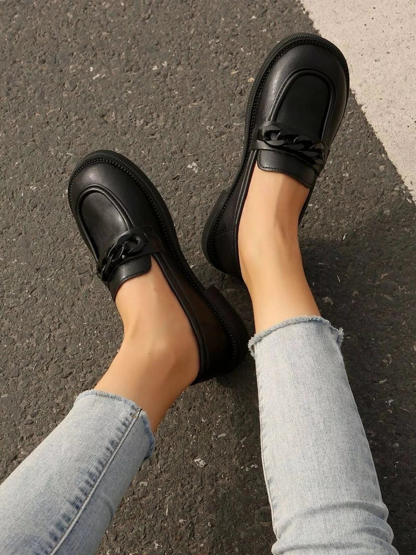 Round Toe Flats Loafers - Fashorio