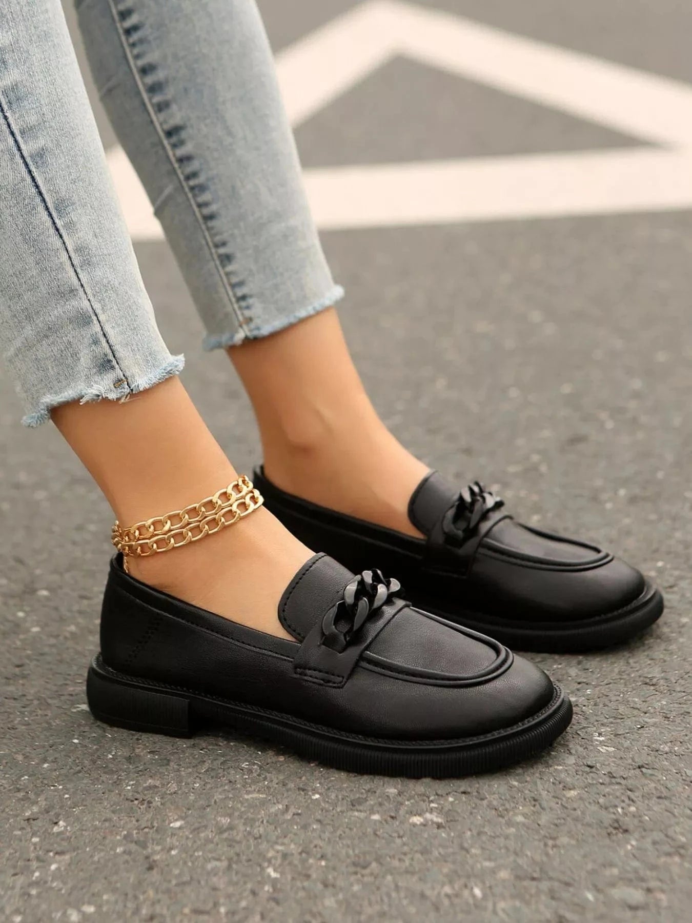 Fashorio Round Toe Flats Loafers