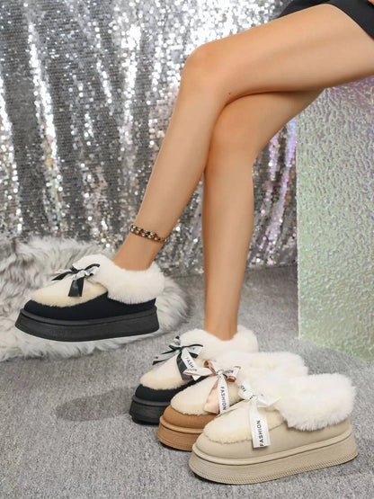Round Toe Platform Ankle Boots - Fashorio