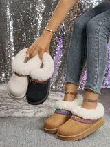 Round Toe Platform Boots - Fashorio