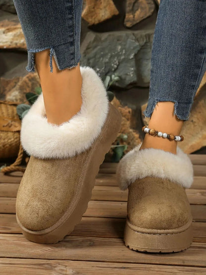 Round Toe Platform Boots - Fashorio