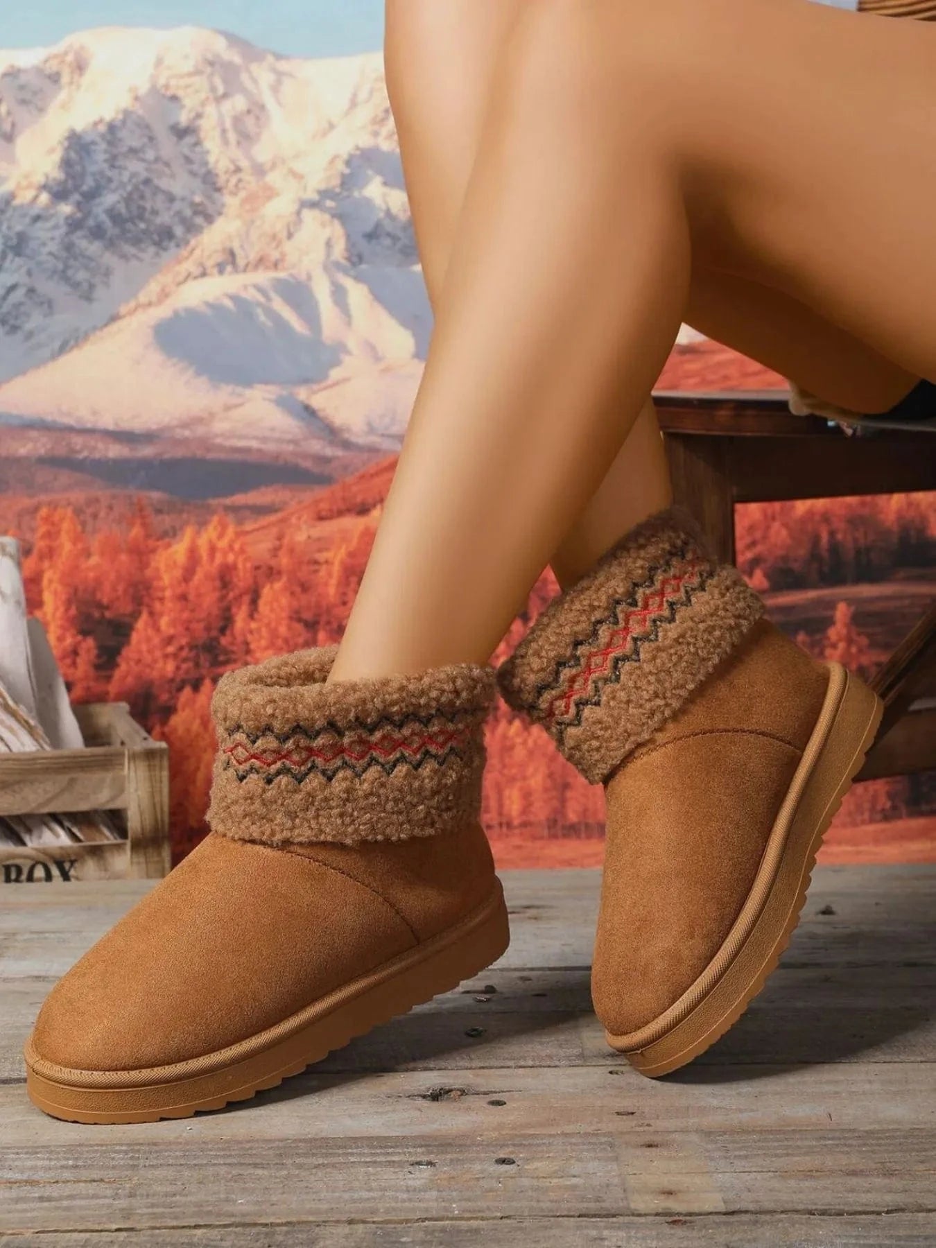 Fashorio Round Toe Platform Boots