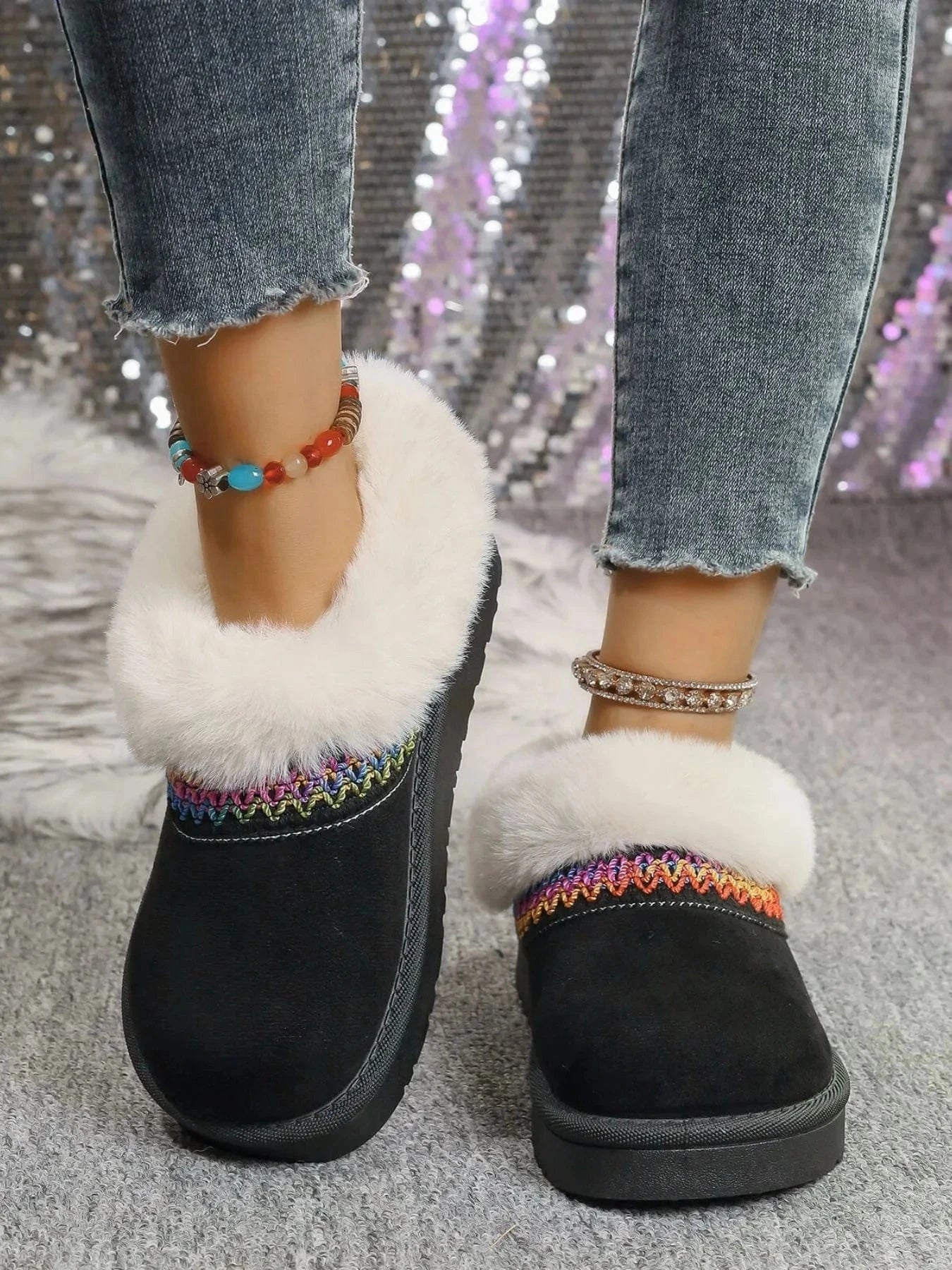 Fashorio Round Toe Platform Boots