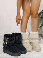 Fashorio Round Toe Platform Boots