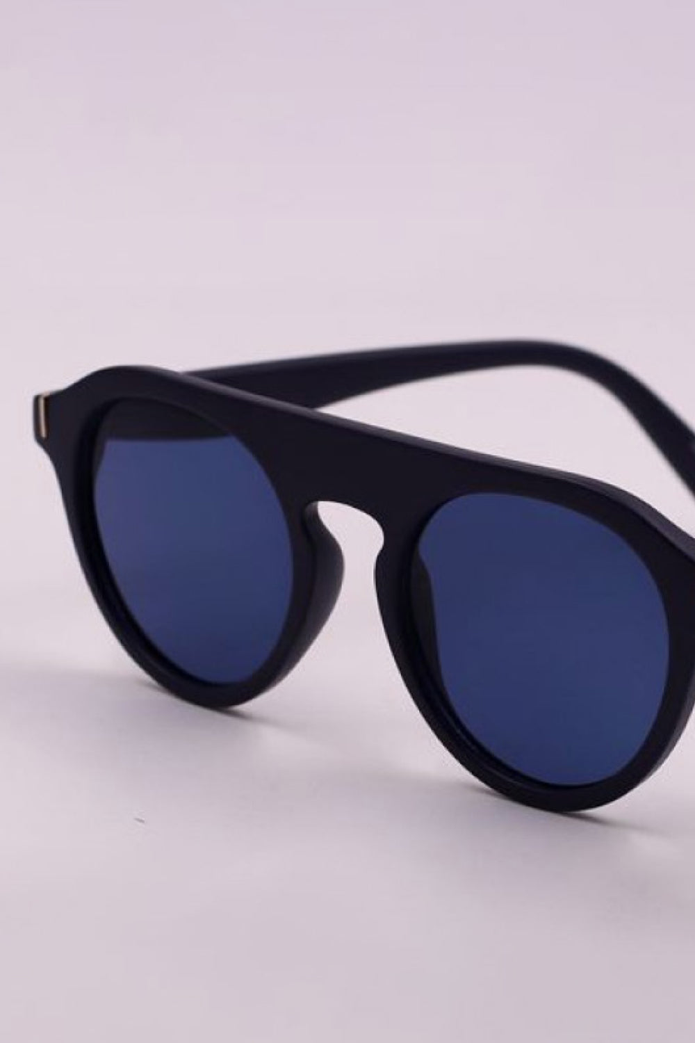 Fashorio Royal Blue/Camel/Dusty Blue / One Size 3-Piece Round Polycarbonate Full Rim Sunglasses