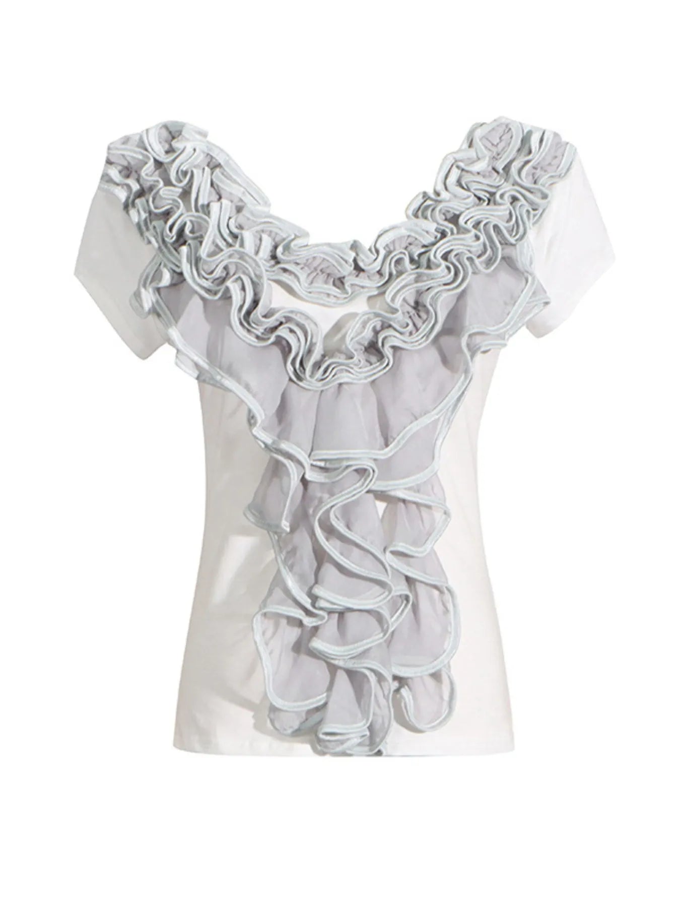 Fashorio Ruffled Round Neck Top