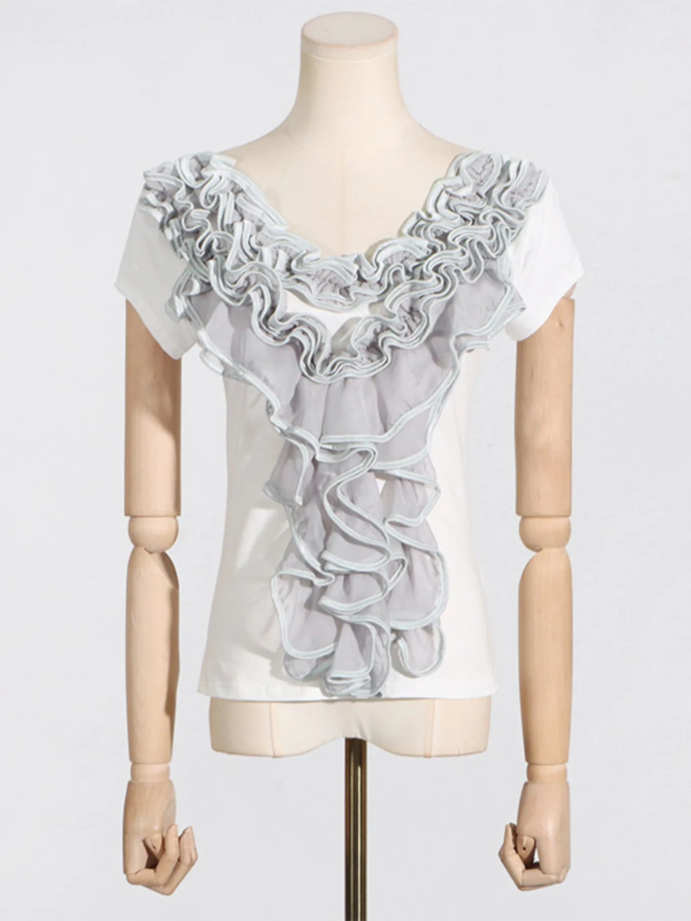 Fashorio Ruffled Round Neck Top