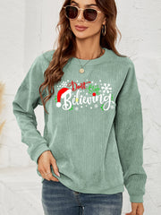 Fashorio Sage / S DON'T STOP BELIEVING Graphic Sweatshirt