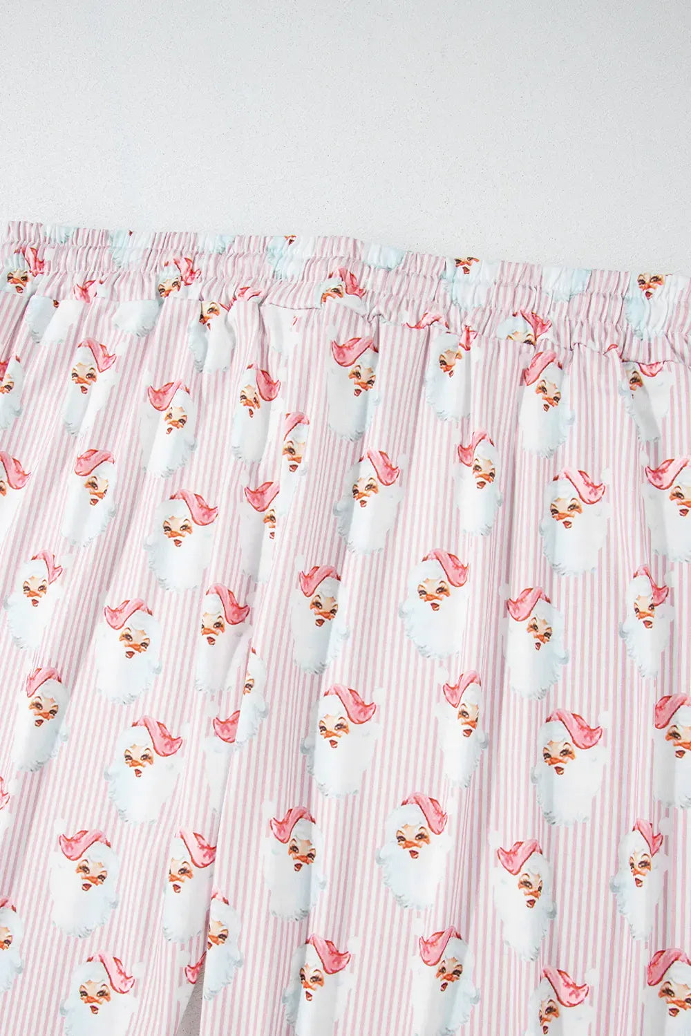 Fashorio Santa Print Long Sleeve Top and Pants Lounge Set