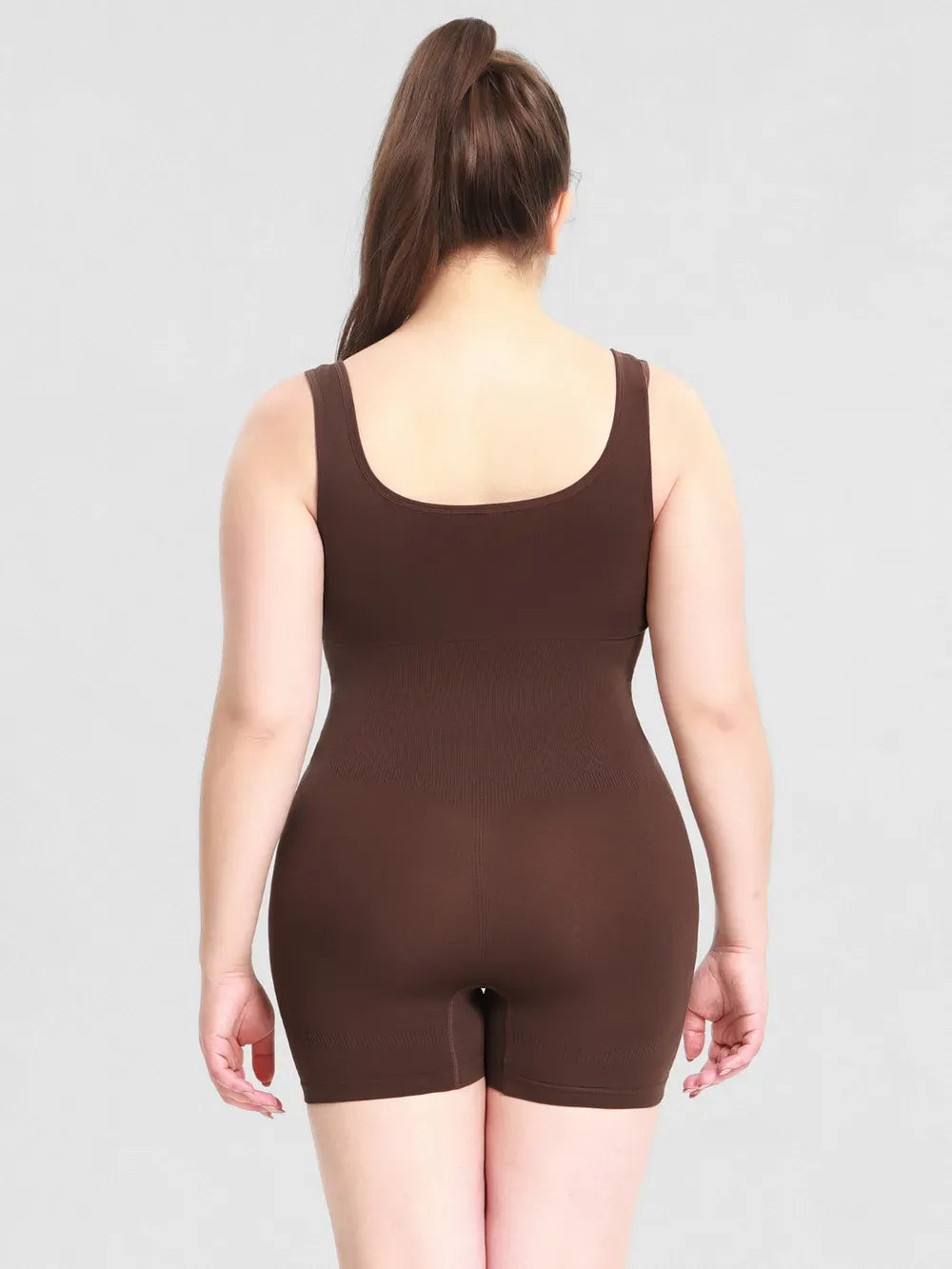 Fashorio Scoop Neck Wide Strap Shaping Romper