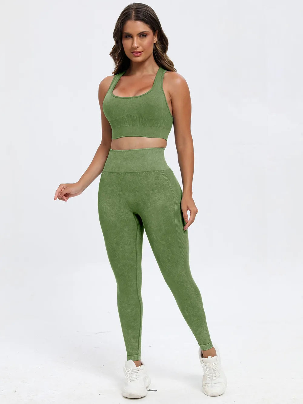 Fashorio Scoop Neck Wide Strap Top and Pants Active Set