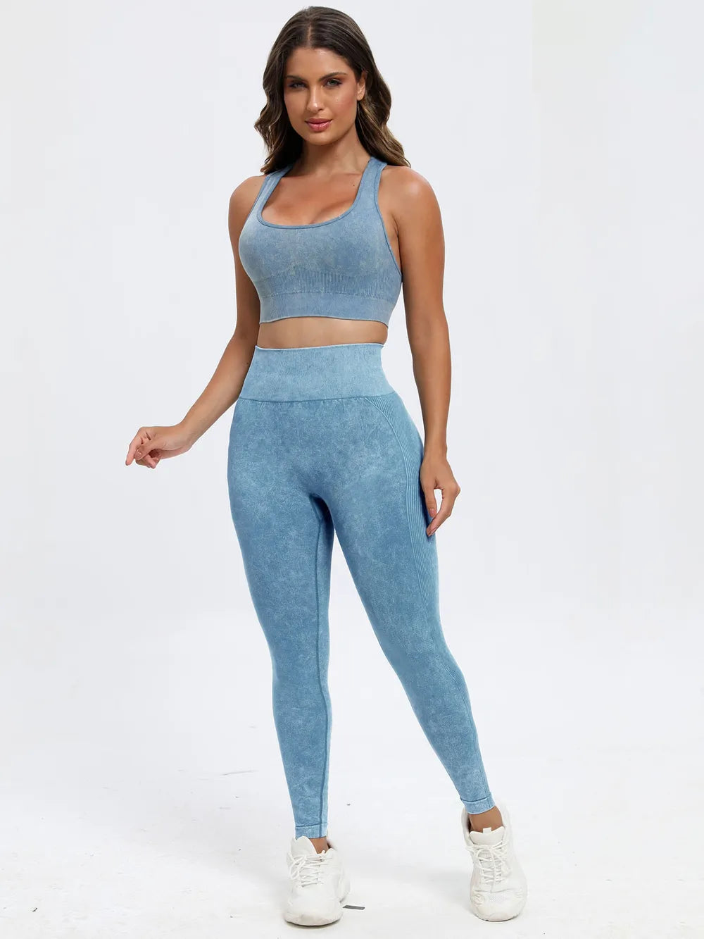Fashorio Scoop Neck Wide Strap Top and Pants Active Set