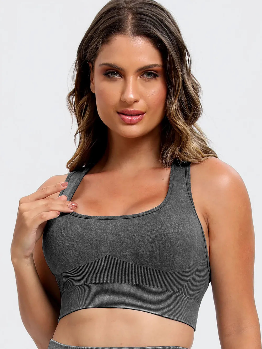 Fashorio Scoop Neck Wide Strap Top and Shorts Active Set