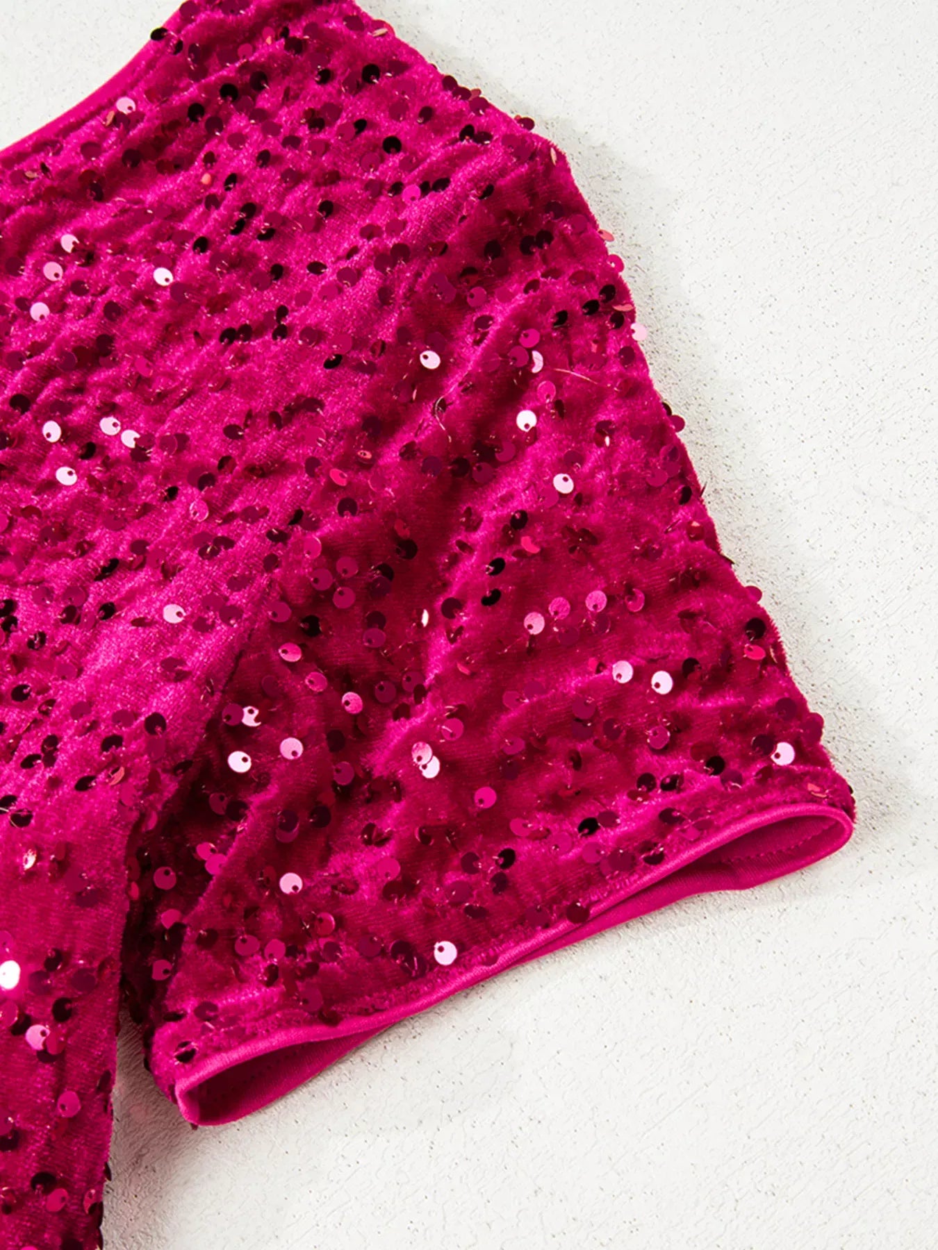 Fashorio Sequin One-Shoulder Dress with High Slit