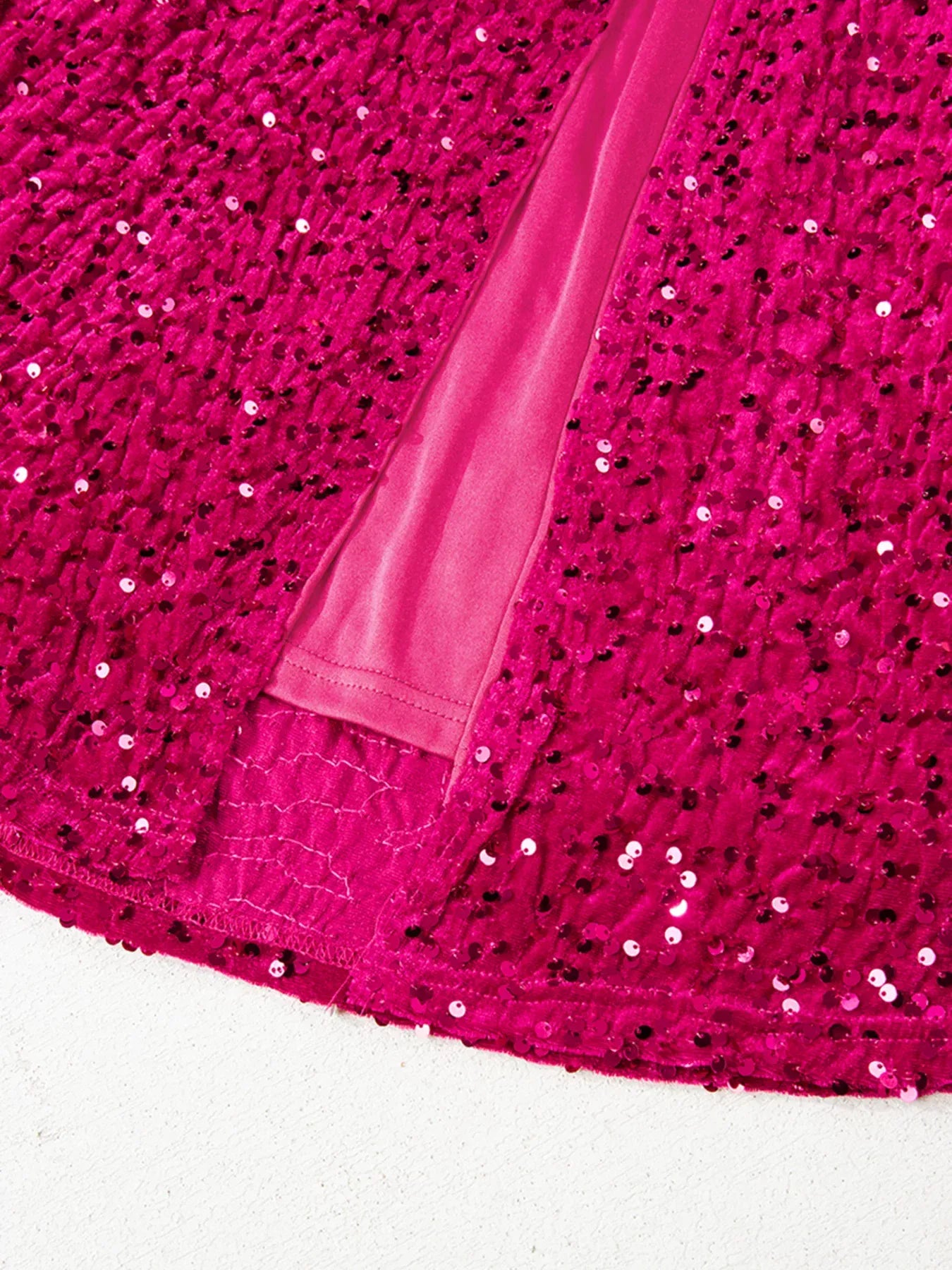 Fashorio Sequin One-Shoulder Dress with High Slit