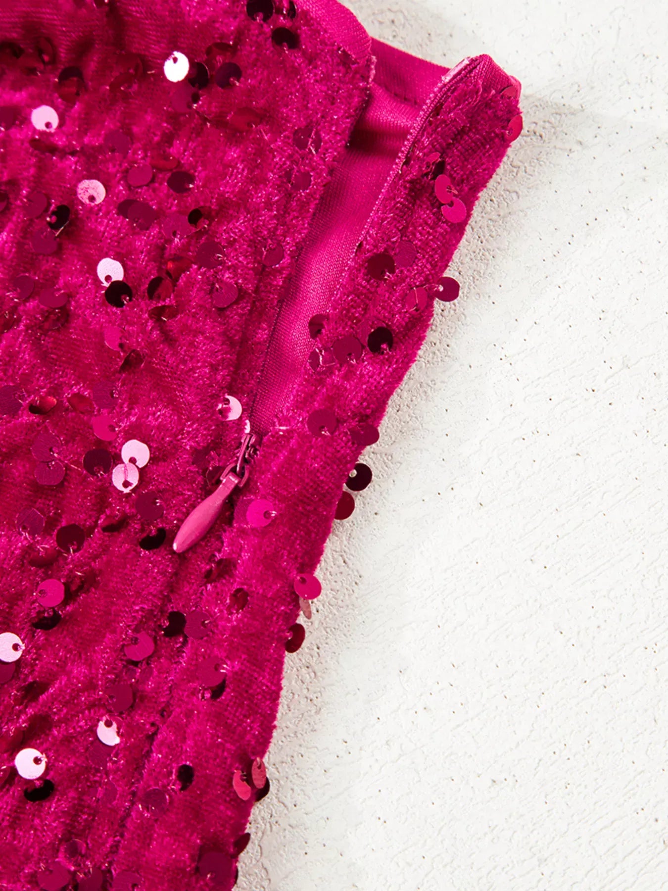 Fashorio Sequin One-Shoulder Dress with High Slit