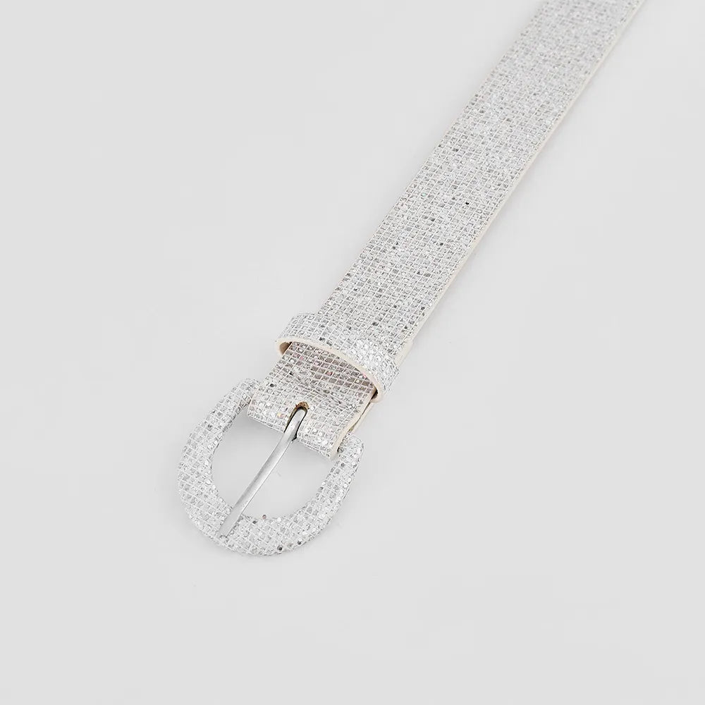 Fashorio Sequin PU Leather Belt