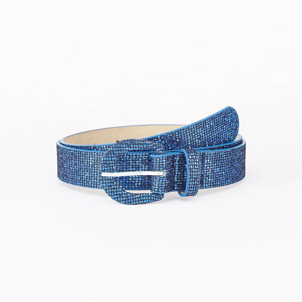 Fashorio Sequin PU Leather Belt