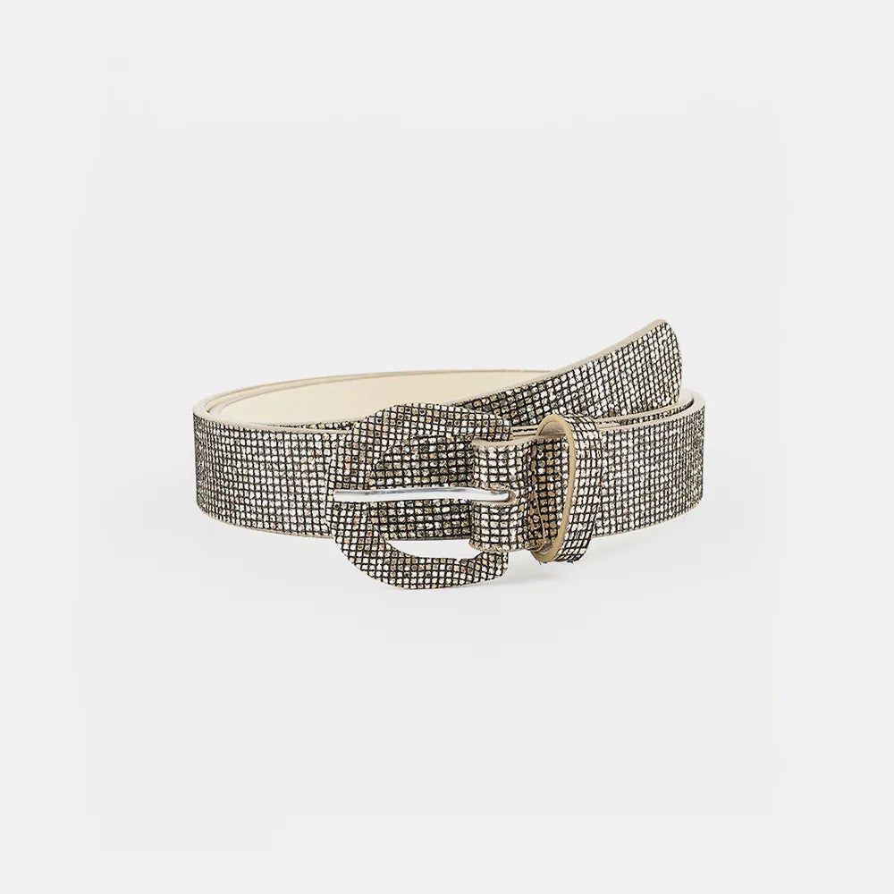 Fashorio Sequin PU Leather Belt