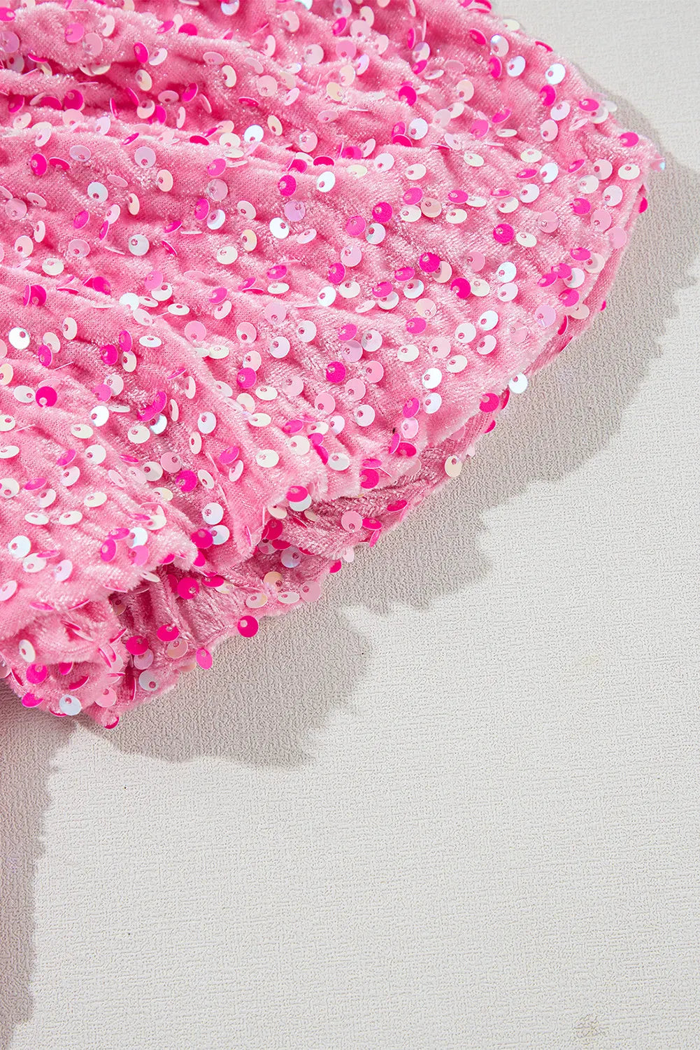 Fashorio Sequin Single Shoulder Short Sleeve Mini Dress