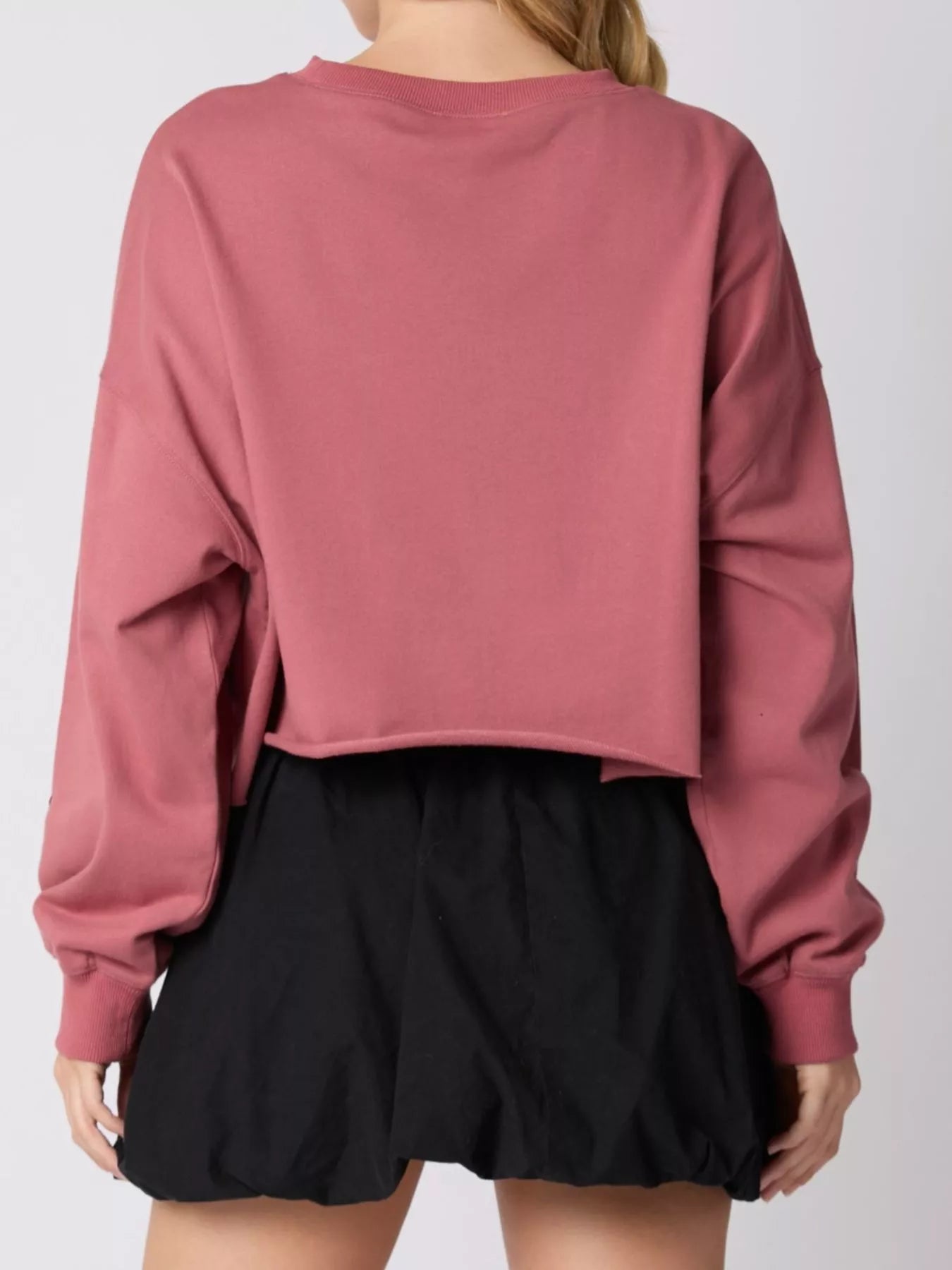 Fashorio Sequined Pumpkin Halloween Crop Sweatshirt