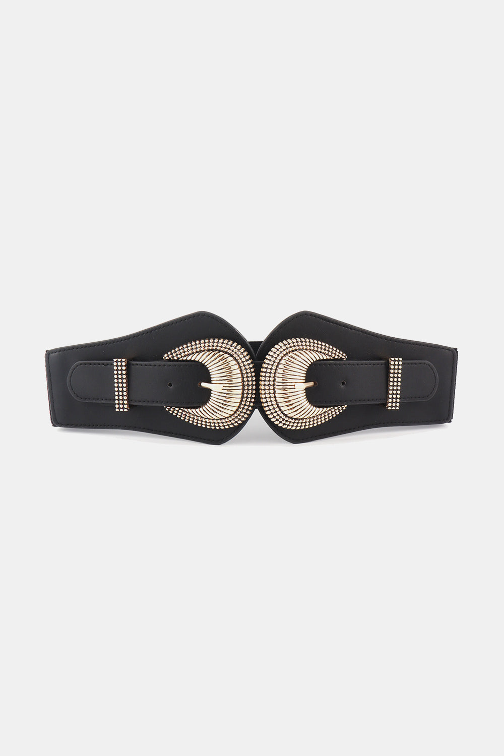 Fashorio Shell Double Buckle Elastic Wide Belt