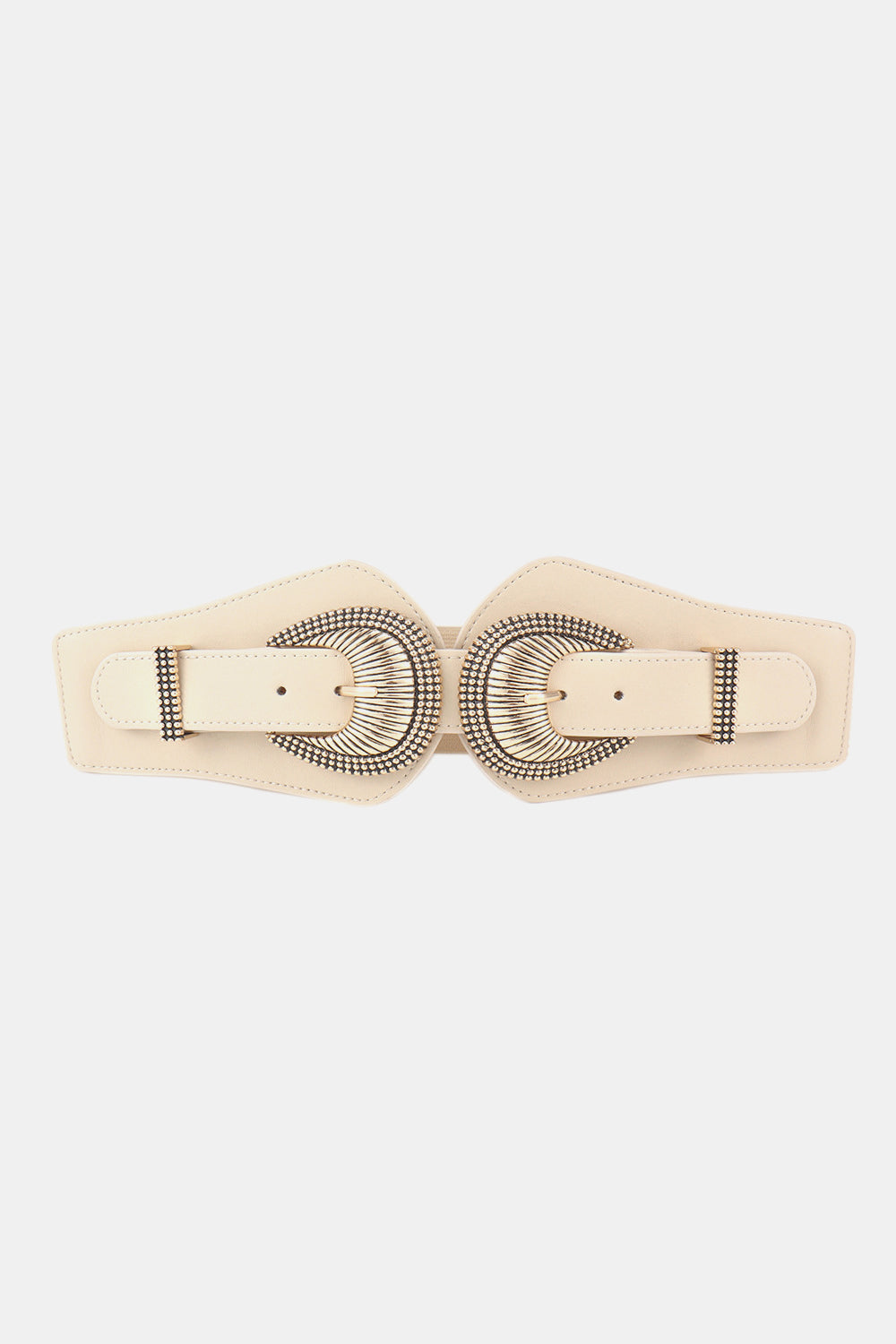 Fashorio Shell Double Buckle Elastic Wide Belt