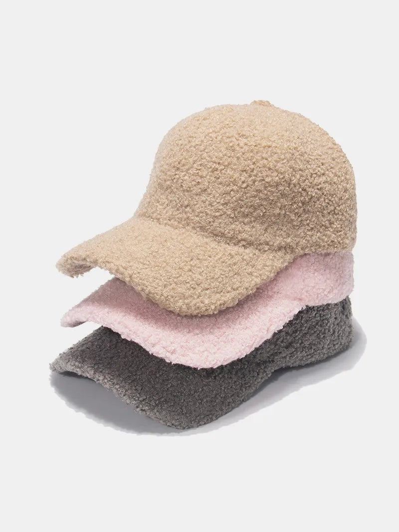 Fashorio Sherpa Solid Color Baseball Cap