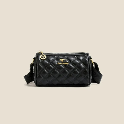 Adjustable Strap PU Leather Shoulder Bag Black One Size - Fashorio