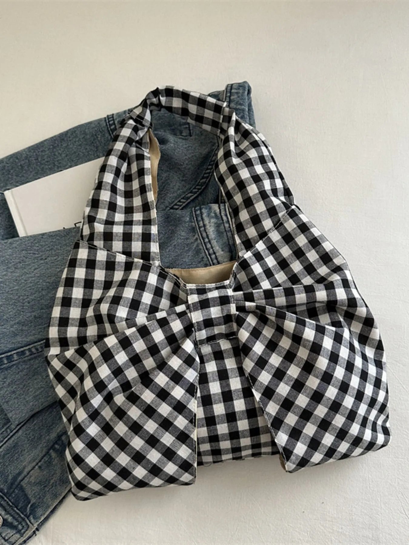 Fashorio Shoulder Bags Black / One Size Ruched Bow Shoulder Bag