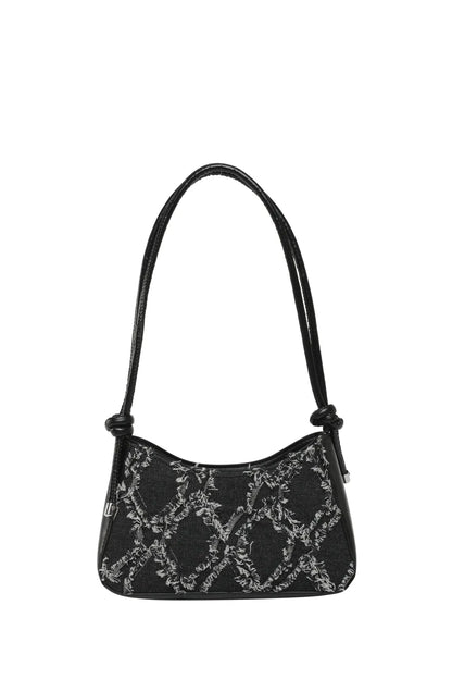 Raw Hem Shoulder Bag Black onesize - Fashorio