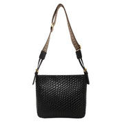 Fashorio Shoulder Bags Black / onesize Woven Leather Shoulder Bag with Adjustable Strap
