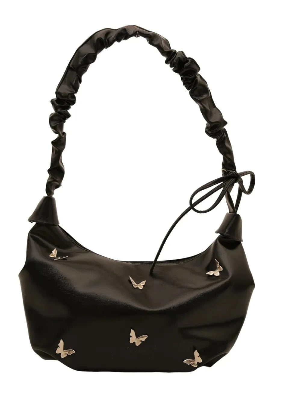 Fashorio Shoulder Bags Butterfly Ruched Strap Shoulder Bag