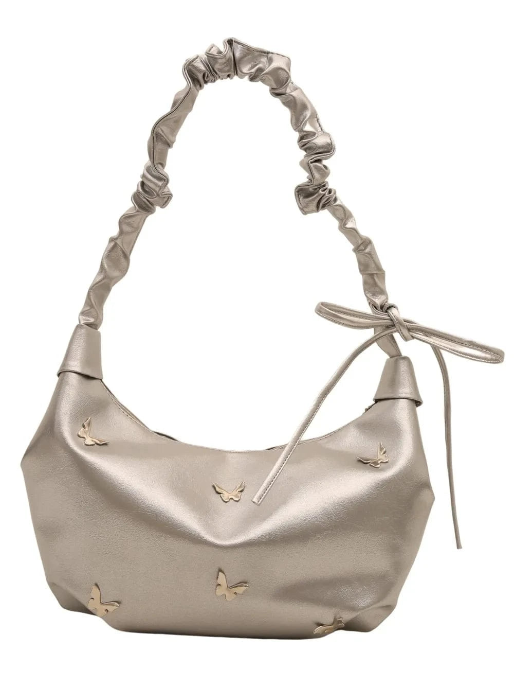 Fashorio Shoulder Bags Butterfly Ruched Strap Shoulder Bag