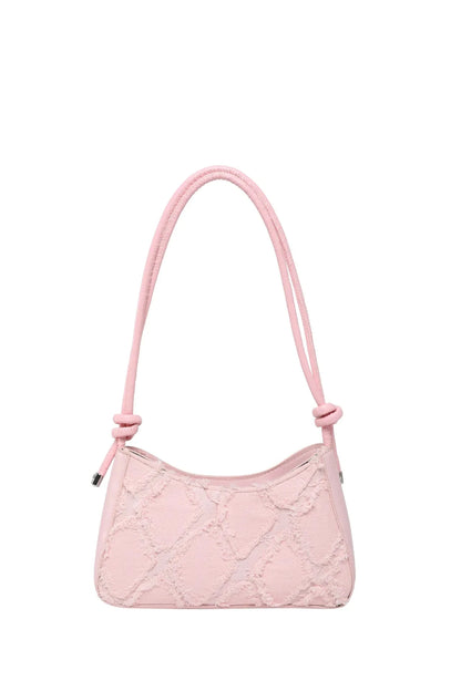 Raw Hem Shoulder Bag Pink onesize - Fashorio