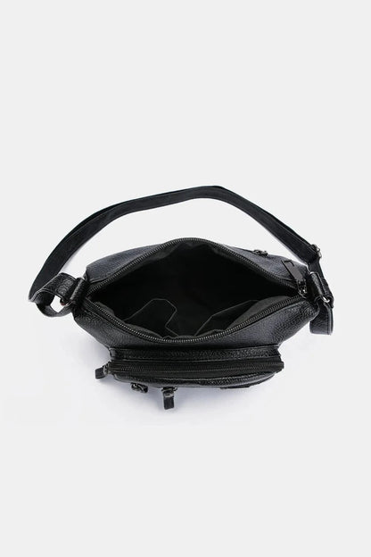 PU Leather Adjustable Strap Shoulder Bag - Fashorio