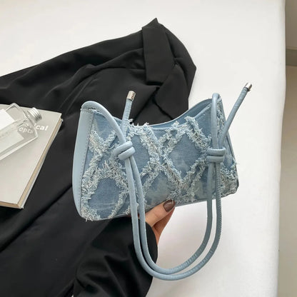Raw Hem Shoulder Bag - Fashorio