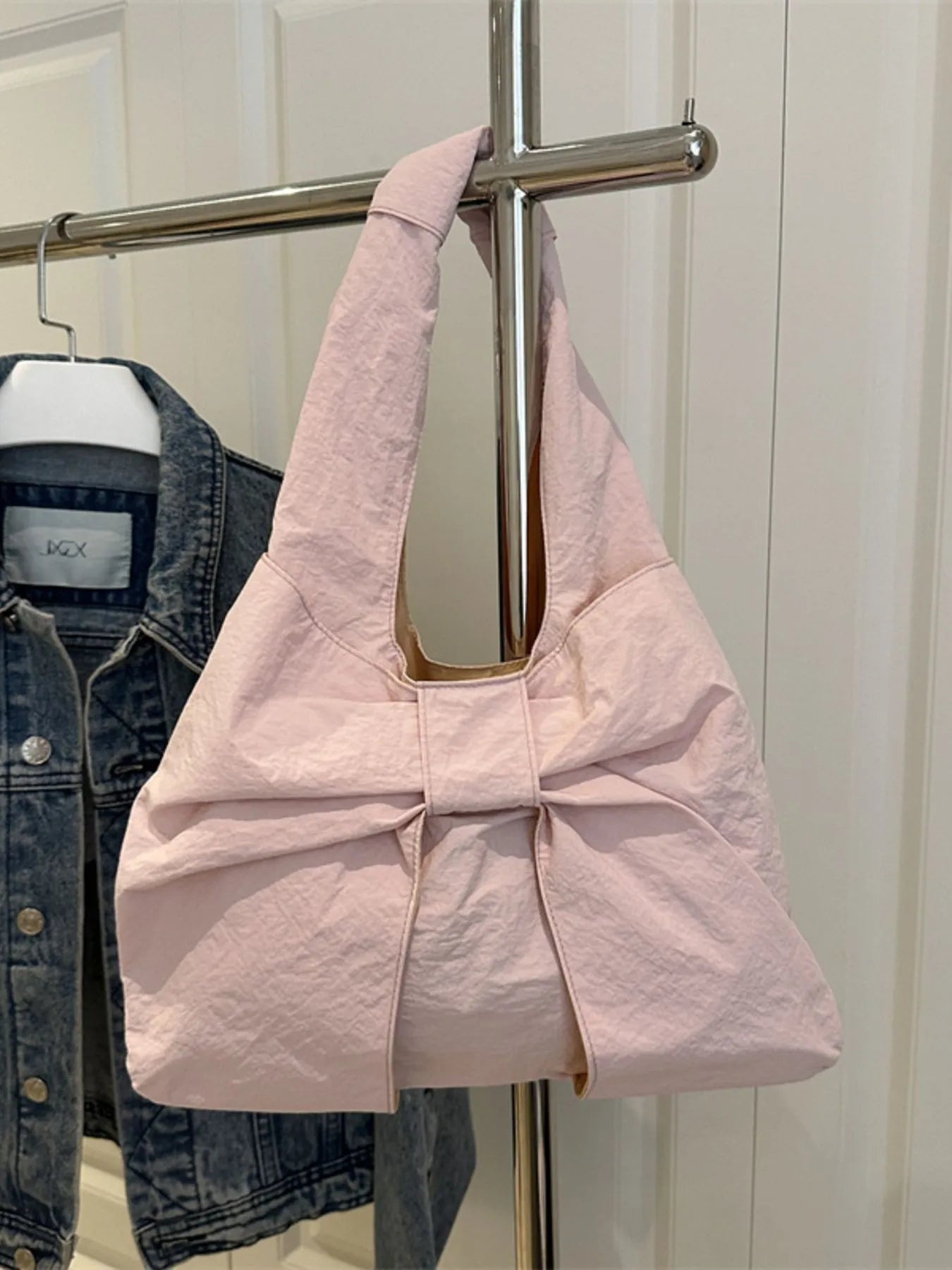 Fashorio Shoulder Bags Ruched Bow Shoulder Bag